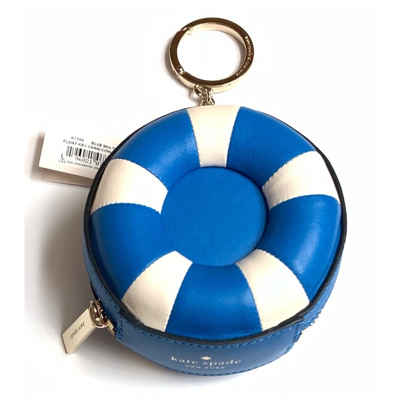 NWT Kate Spade♠️POOL FLOAT Smooth Leather Coin Purse/Small Wallet With Keychain - Picture 5 of 7